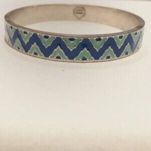Lucky Brand Silver Zig Zag Bangle Bracelet